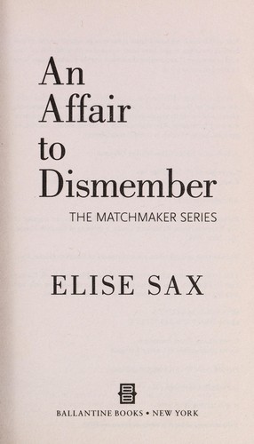 Cover for An affair to dismember