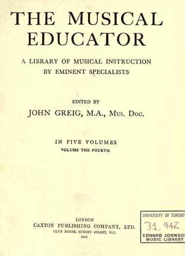 Cover for The musical educator