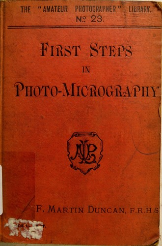 Cover for First steps in photo-micrography