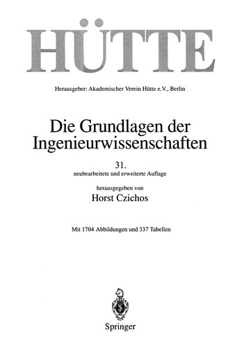 Cover for Die Grundlagen der Ingenieurwissenschaften