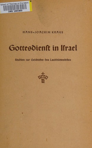 Cover for Gottesdienst in Israel