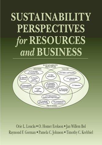 Cover for Sustainability perspectives for resources and business