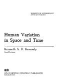Cover for Human variation in space and time