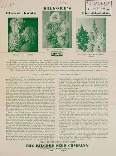 Cover for Kilgore's flower guide for Florida