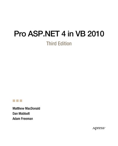 Cover for Pro ASP.NET 4 in VB 2010