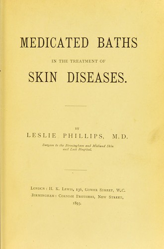 Cover for Medicated baths in the treatment of skin diseases