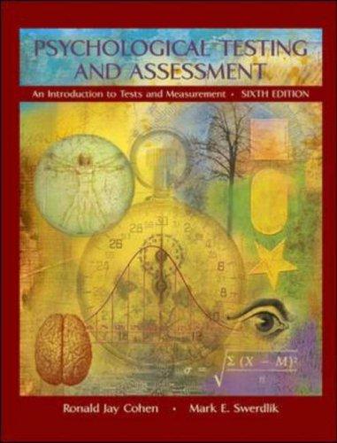 Cover for Psychological Testing and Assessment with Exercises Workbook