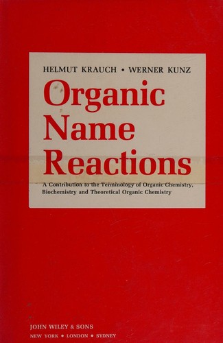 Cover for Organic name reactions