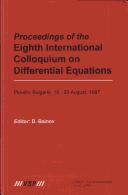 Cover for Proceedings of the International Colloquium on Differential Equations , Proceedings of the Eighth International Colloquium on Differential Equations