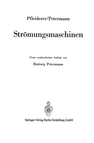 Cover for Strömungsmaschinen