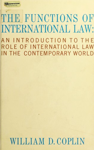 Cover for The functions of international law