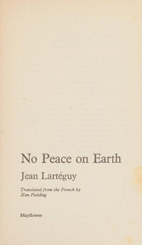 Cover for No peace on earth