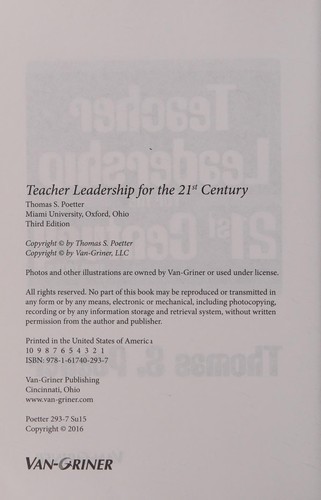 Cover for Teacher Leadership for the 21st Century, Third Edition
