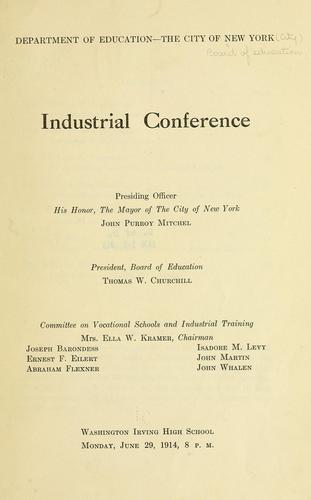 Cover for Industrial conference ...