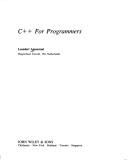 Cover for C++ for programmers
