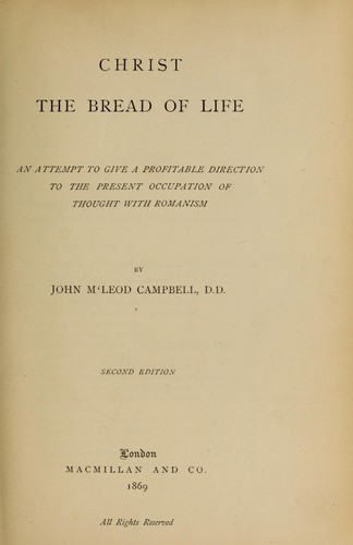 Cover for Christ, the bread of life