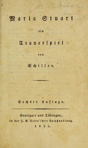Cover for Maria Stuart