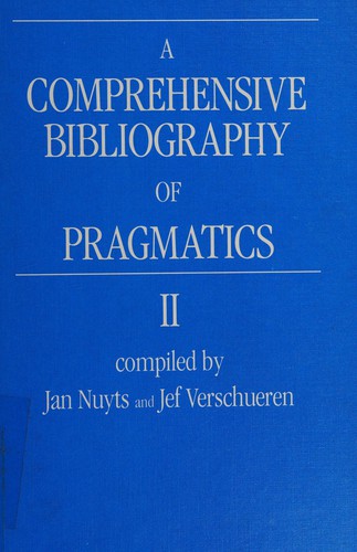 Cover for A comprehensive bibliography of pragmatics