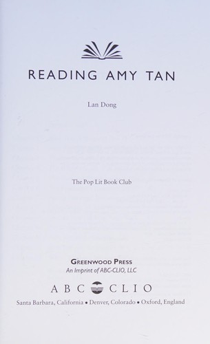 Cover for Reading Amy Tan