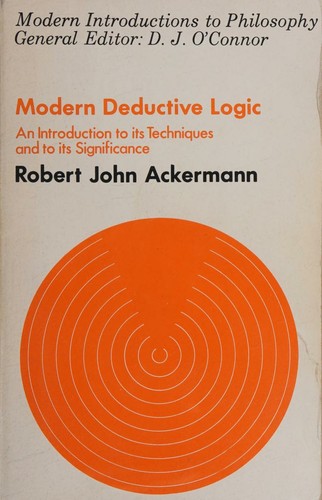 Cover for Modern deductive logic