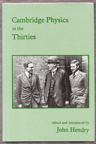 Cover for Cambridge physics in the thirties
