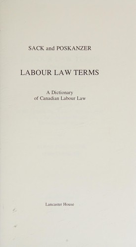 Cover for Labour law terms
