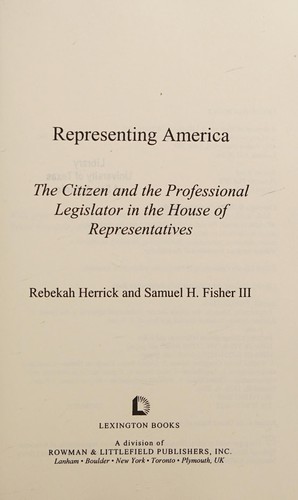 Cover for Representing America