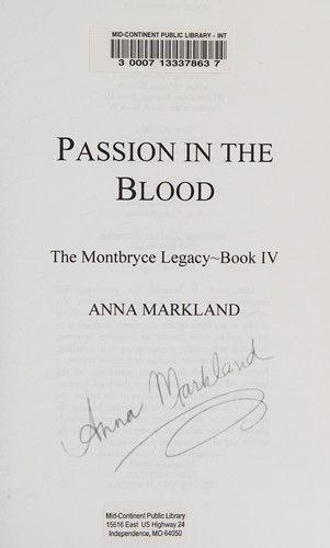 Cover for Passion in the blood