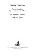Cover for Panegyricus dictus Olybrio et Probino consulibus