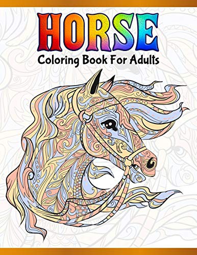 Cover for Horse Coloring Book For Adults : Cute Animals