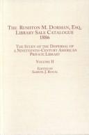 Cover for The Rushton M. Dorman, Esq. Library Sale Catalogue (1886)