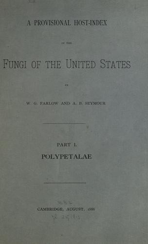 Cover for A provisional host-index of the fungi of the United States