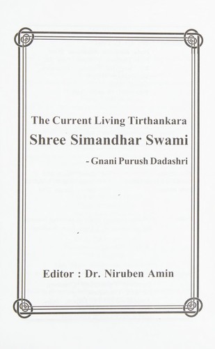 Cover for The current living Tirthankara Shree Simandhar Swami
