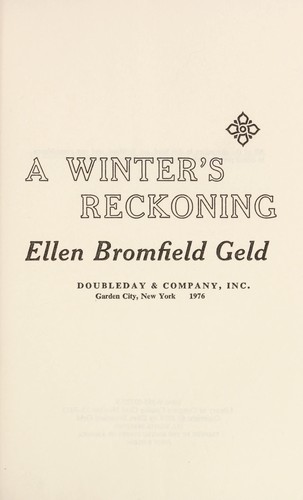 Cover for A winter's reckoning
