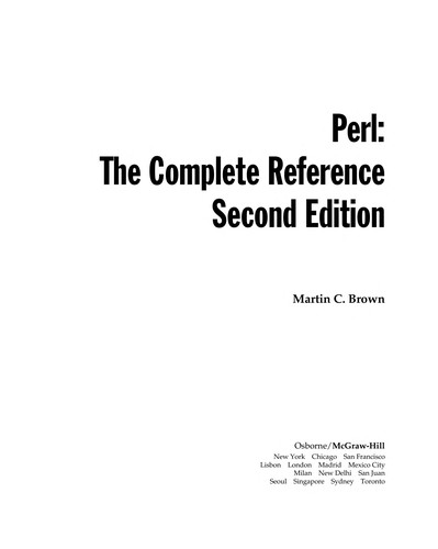 Cover for Perl