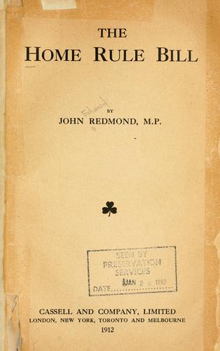 Cover for The Home rule bill.