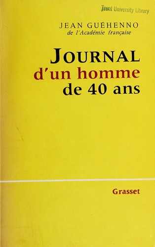 Cover for Journal d'un homme de 40 ans.
