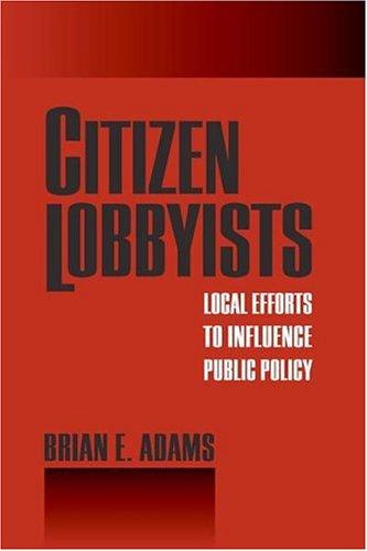 Cover for Citizen Lobbyists