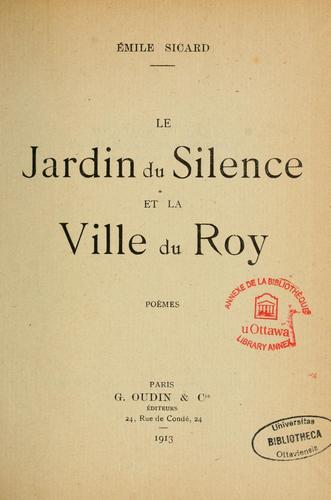 Cover for Le Jardin du silence et la ville du roy