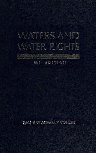 Cover for Waters and water rights
