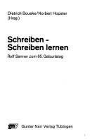 Cover for Schreiben, Schreiben lernen