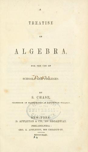 Cover for A treatise on algebra