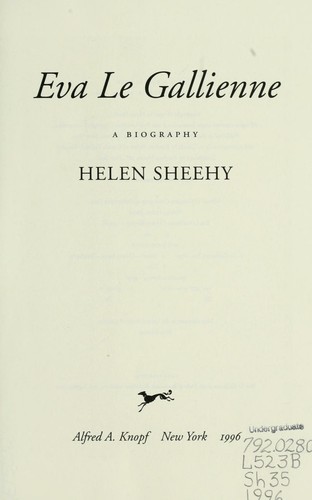 Cover for Eva Le Gallienne