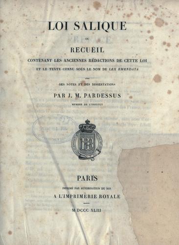 Cover for Loi salique