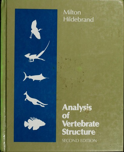 Cover for Analysis of vertebrate structure