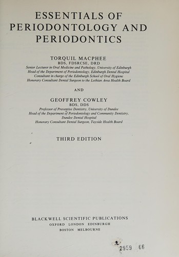 Cover for Essentials of periodontology and periodontics
