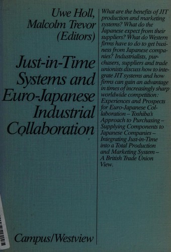 Cover for Just-in-time systems and Euro-Japanese industrial collaboration