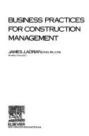 Cover for Business practices for construction management