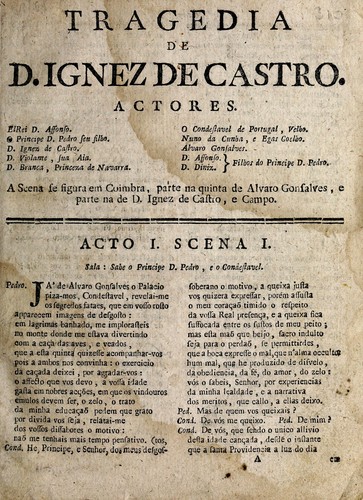 Cover for Tragédia de D. Ignez de Castro