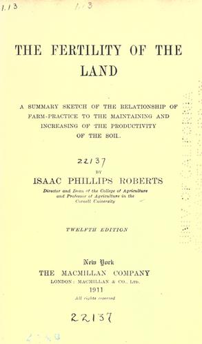 Cover for The fertility of the land